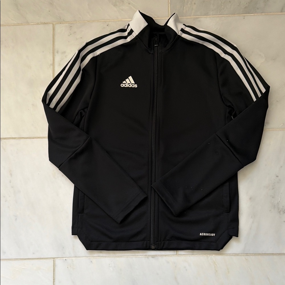 Adidas Kids black warm up Jacket